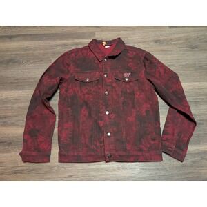 Odd Future OFWGKTA Burgundy Tie Dye Denim‎ Jacket Size S Skate Streetwear